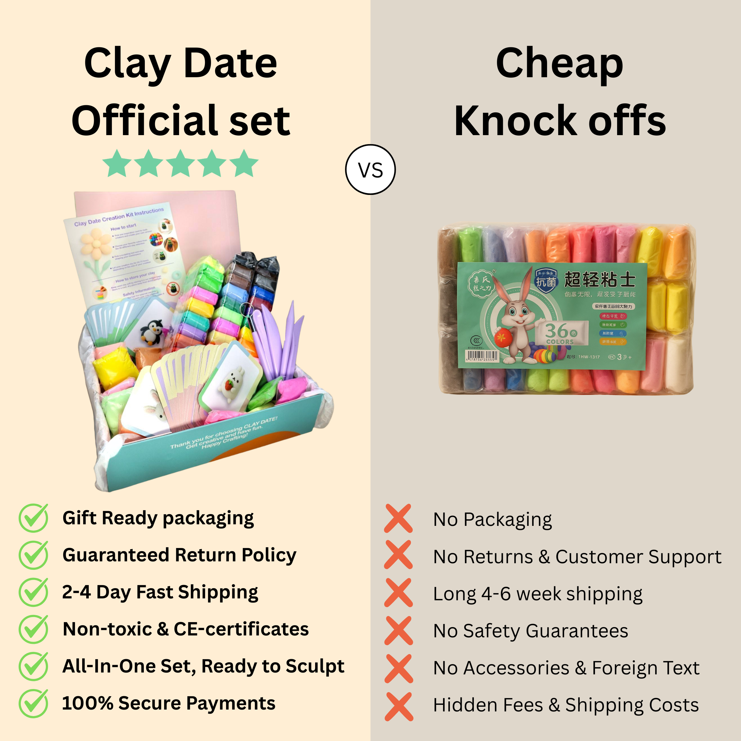 Why Clay Date is better then cheap knock off clay